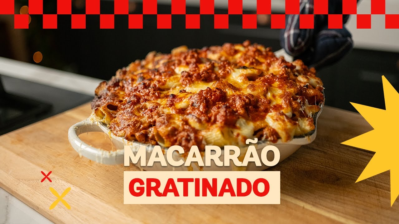 Macarrão à Bolonhesa de Forno com Queijo Derretido
