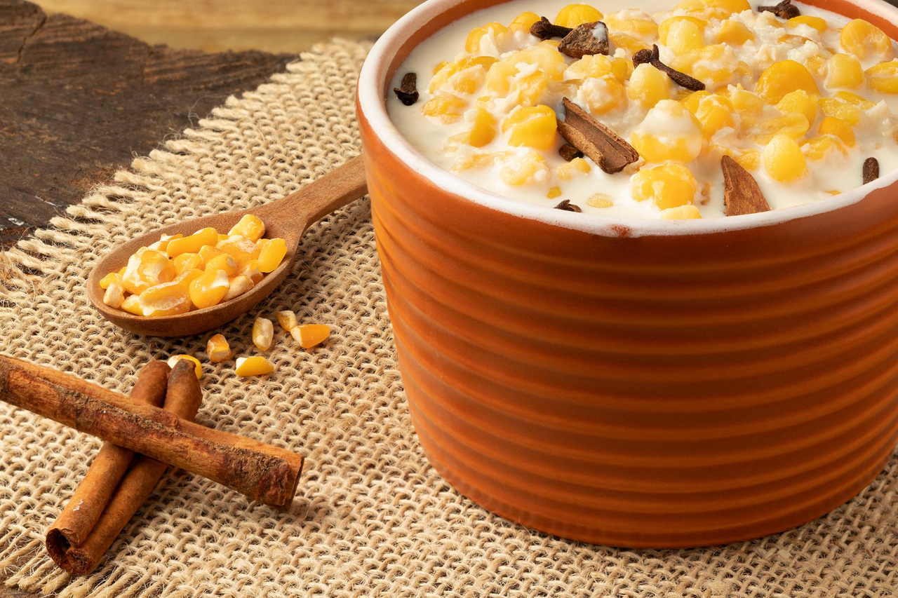 Receita de Canjica com Leite Condensado e Coco