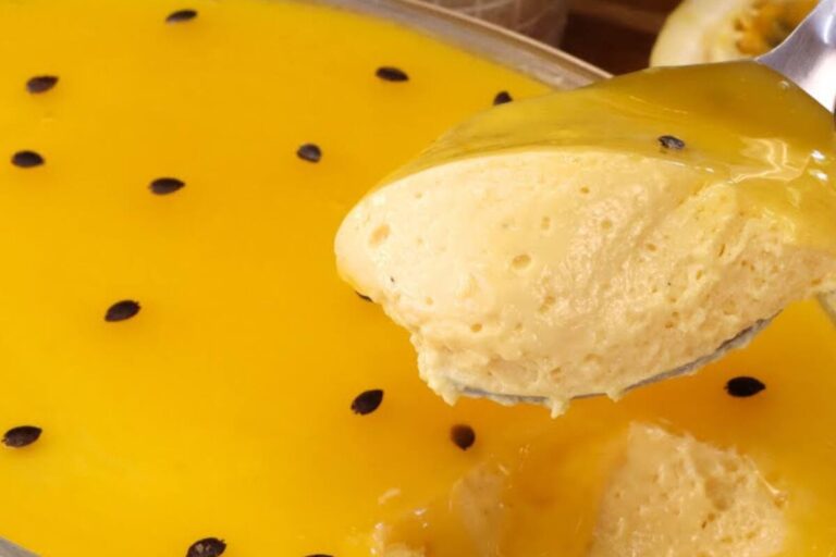 mousse de maracujá refrescante