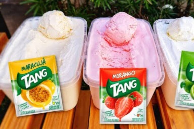 sorvete caseiro com tang