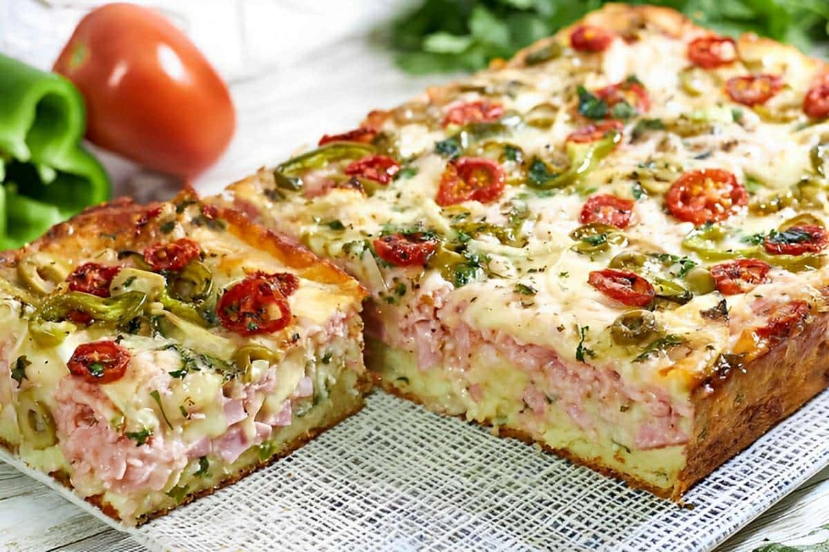 Torta de presunto e queijo