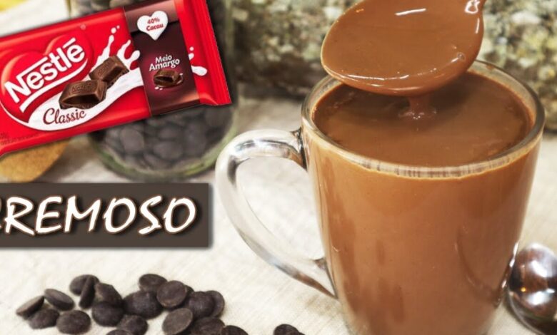 chocolate quente cremoso