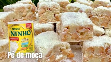 pé de moça de leite ninho