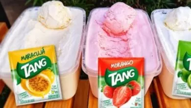sorvete caseiro com tang